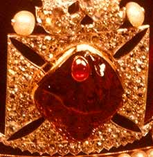 The Black Prince’s Ruby Mounted on the Imperial State Crown of Britain