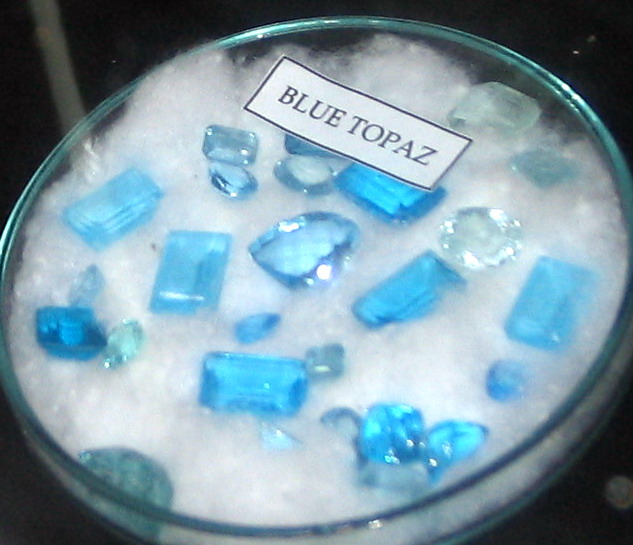 Blue Topaz with different types of cut such as Emerald,Oval,Pear and Cushion cuts