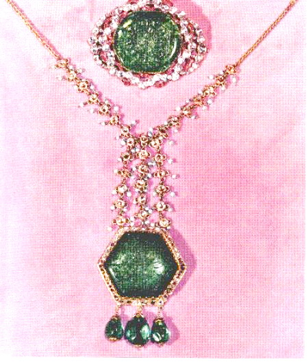 The Emerald Brooch and Necklace in the Iranian Crown Jewels