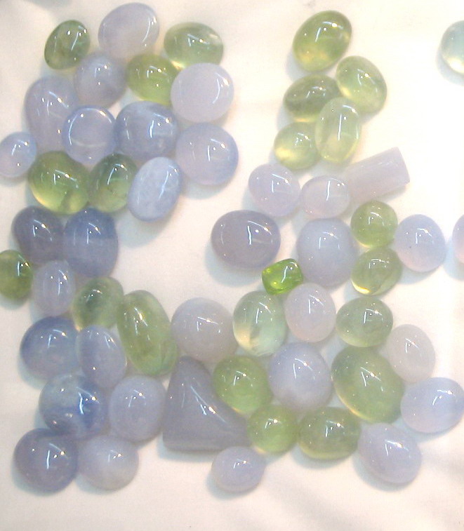 Close up view of some Chalcedonies