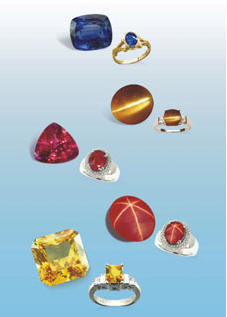 Some High Quality Gemstones Cut,Polished and Set by the Traditional Skilled Sinhalese Craftsmen of Sri Lanka