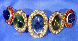 Multicolored Bracelet with Blue Sapphire,Tourmaline,Chrysoberyl and Sardonyx