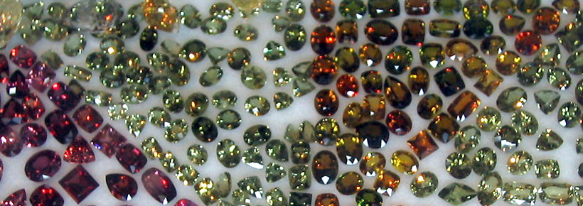 A Large Collection of Faceted Zircons of different colours