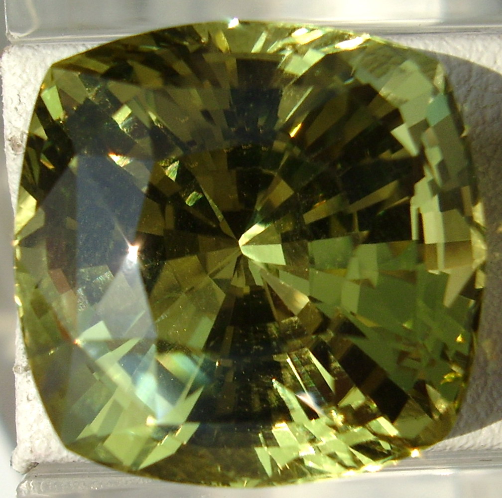 Modified Square Faceted Chrysoberyl from Ceylon