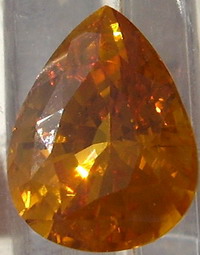 Another Pear Cut Golden Orange Zircon from Ceylon
