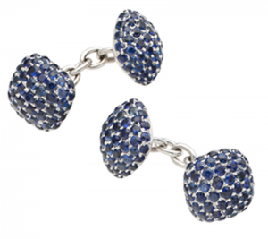 Lot 97 -Pair of Sapphire and White Gold Cufflinks - by Trianon