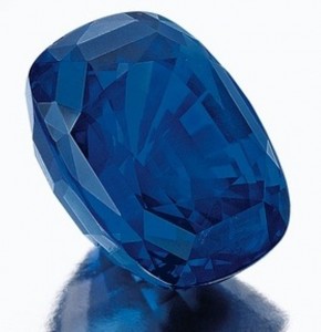 The unmounted 102.61-carat, cushion-cut, Sri Lanka blue sapphire