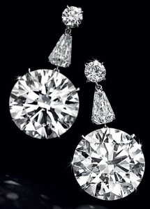 Lot 255-Sensational Pair of Diamond Ear Pendants