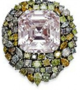 Lot 245 -76.51-carat, cut-cornered square-cut, VVS1-clarity, light pink diamond