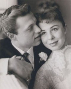Steve Lawrence and Eydie Gorme on their wedding day in 1957