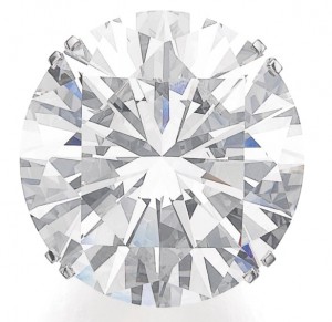 Lot 506- 103.46-carat, round brilliant-cut, N-color, SI1-clarity diamond
