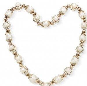 Lot 149  Neckchain of diamond and cultured pearl necklace by Van Clef & Arpels