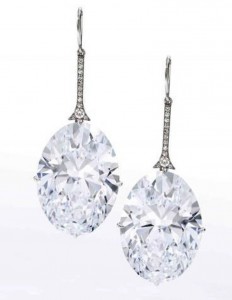 Lot 428 -  A Pair of Magnificent Diamond Earrings