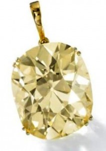 Lot 429 - Impressive Fancy Yellow Diamond Pendant by Gubelin
