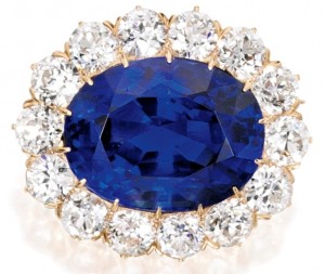 Lot - 18k-Gold, Sapphire And Diamond Pendant-Brooch, Tiffany & Co