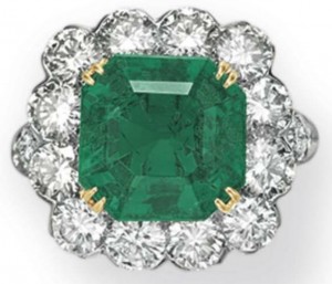 Lot 223 - An Emerald And Diamond Ring by Van Cleef & Arpels