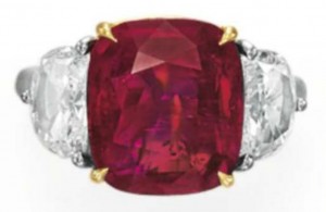 Lot 78 - A Ruby And Diamond Ring 