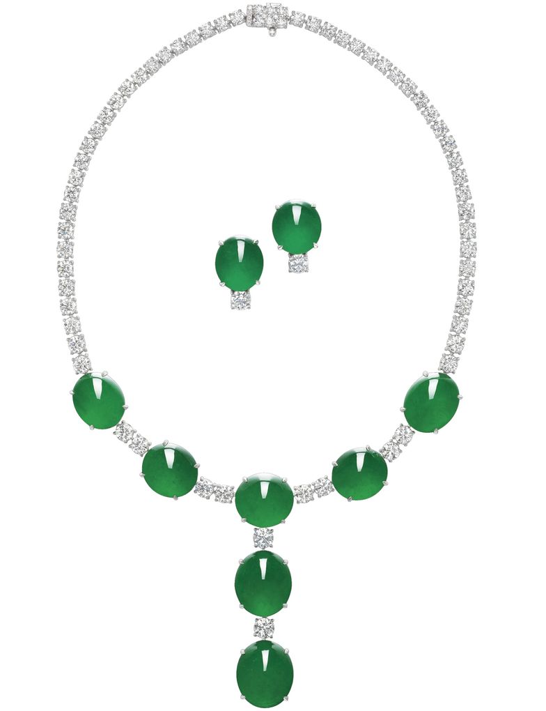 Lot 1779 - Another View of the Important Jadeite and Diamond Demi-Parure