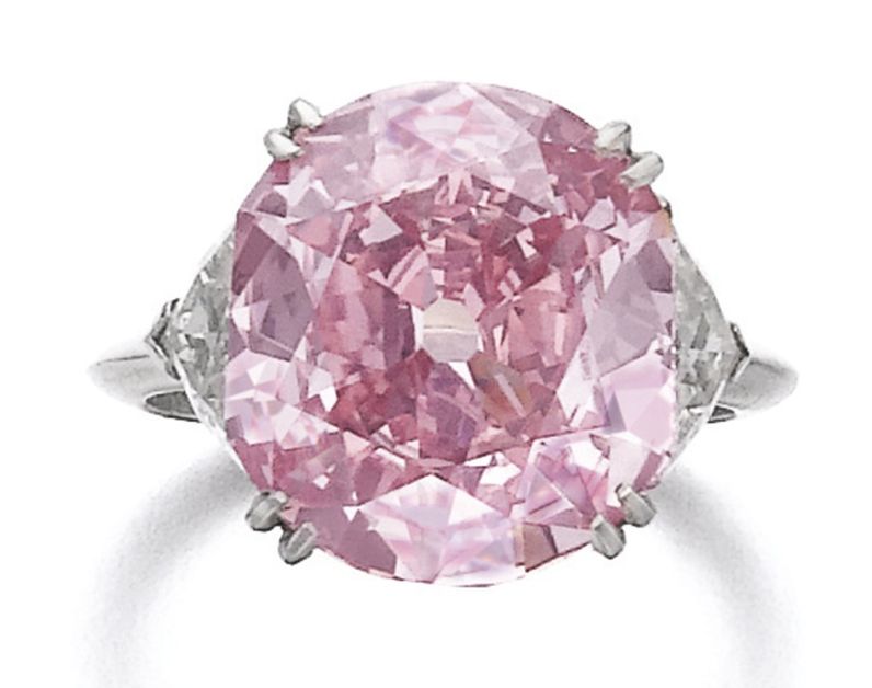 Lot 371 - Superb fancy intense purplish pink diamond ring, Piaget