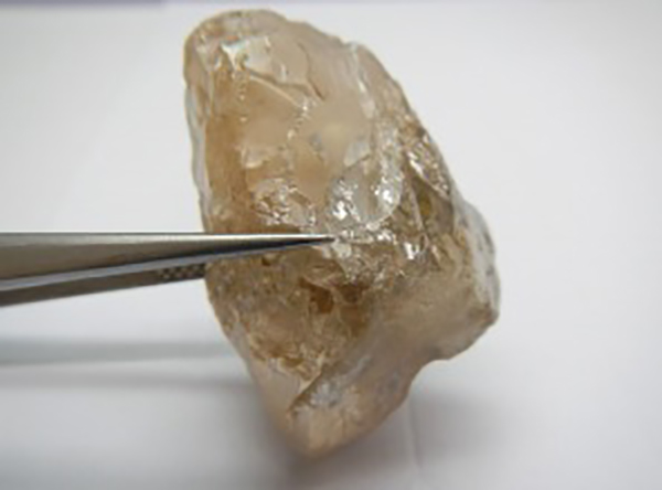 103-CARAT LIGHT BROWN DIAMOND RECOVERED FROM BLOCK 8, FIRST WEEK OF JANUARY, 2018
