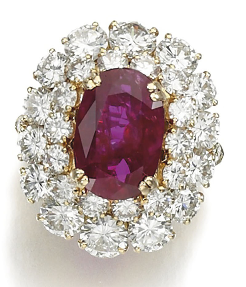 LOT 314 – RUBY AND DIAMOND RING 