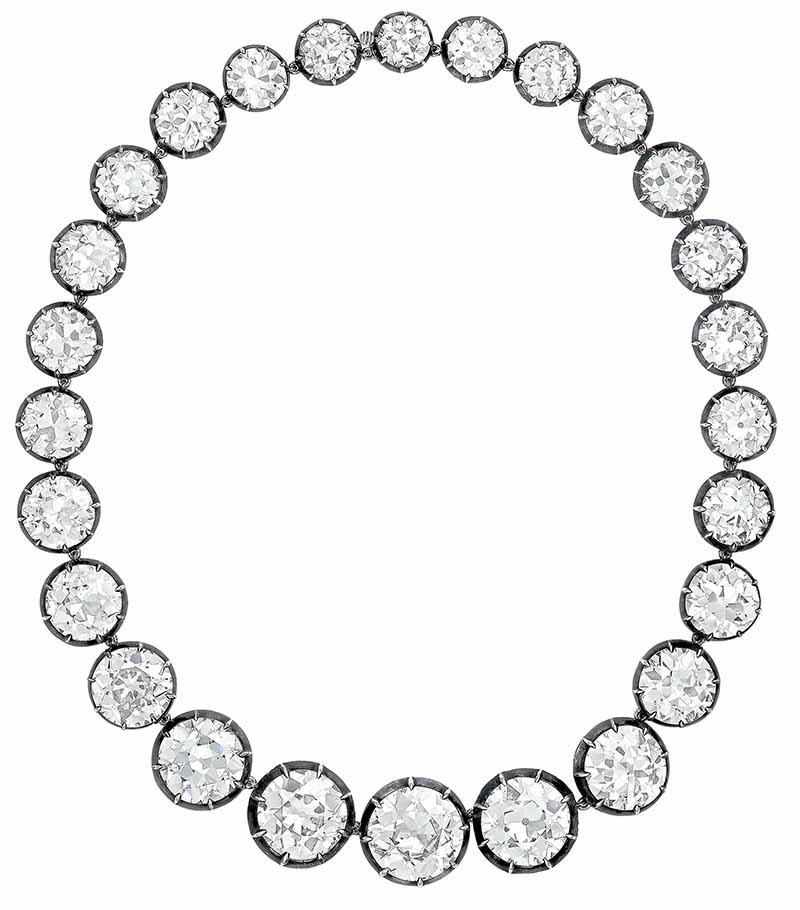 LOT 352 - IMPRESSIVE DIAMOND RIVIÈRE NECKLACE 