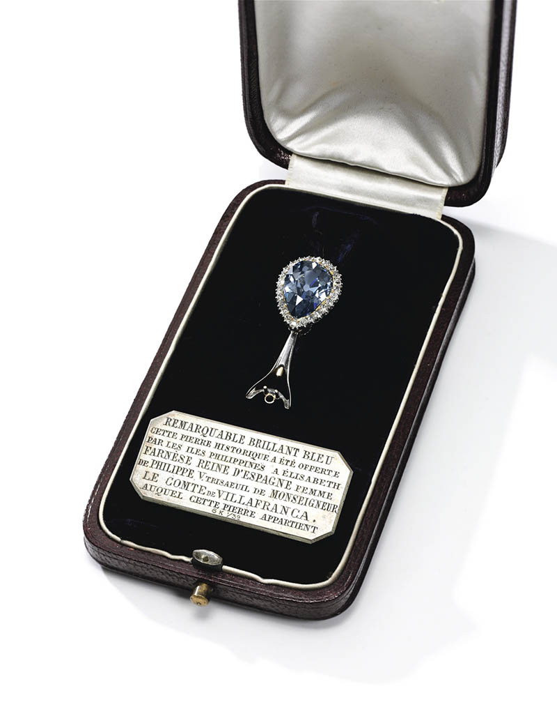 LOT 377 - HISTORIC AND HIGHLY IMPORTANT FANCY DARK GREY-BLUE DIAMOND JEWE