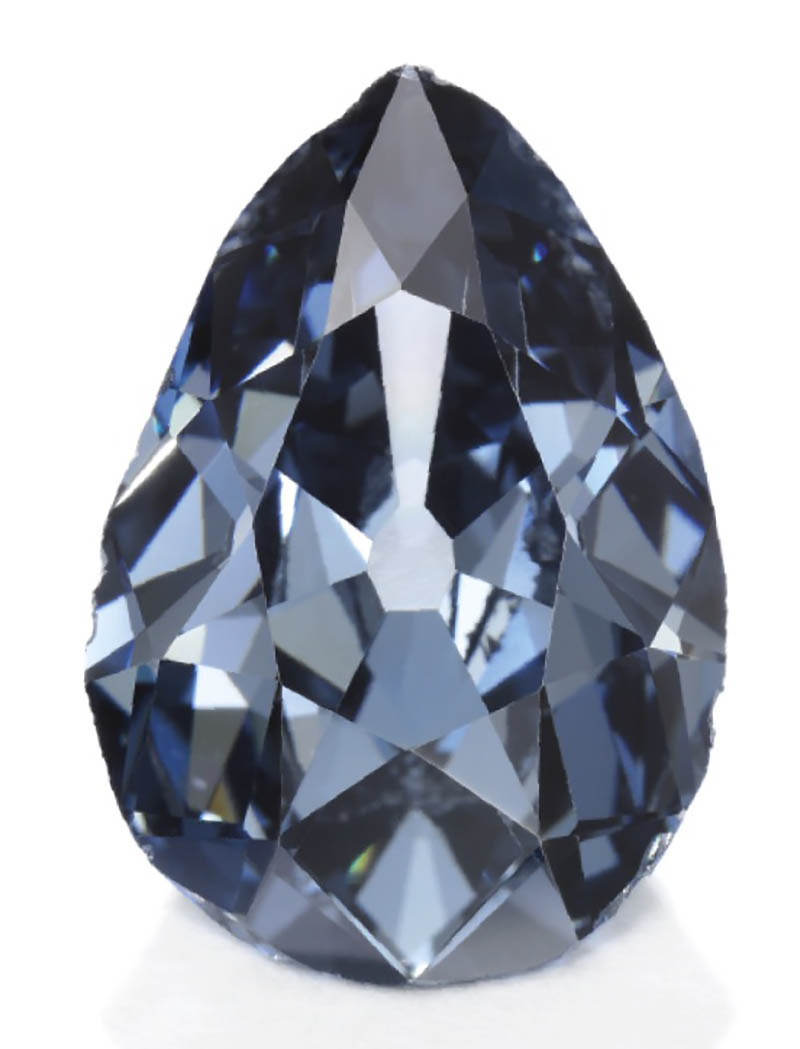 LOT 377 - HISTORIC AND HIGHLY IMPORTANT FANCY DARK GREY-BLUE DIAMOND JEWEL