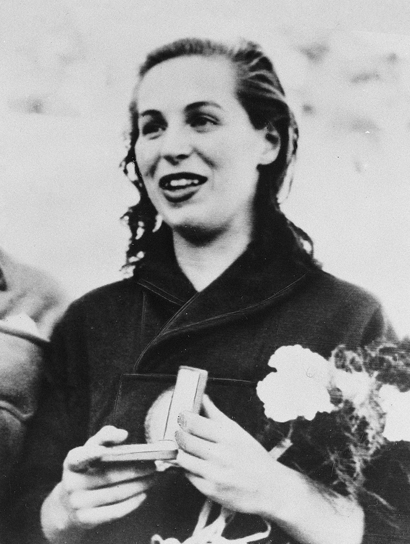 KATHERINE DOMYAN AT THE TIME SHE WON GOLD AT THE 1952 OLYMPICS