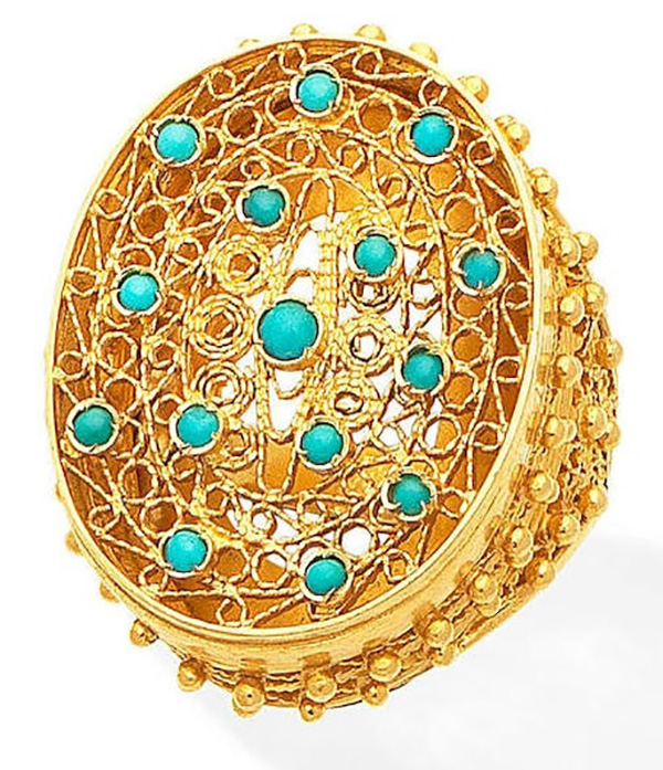 LOT 411 - TURQUOISE RING