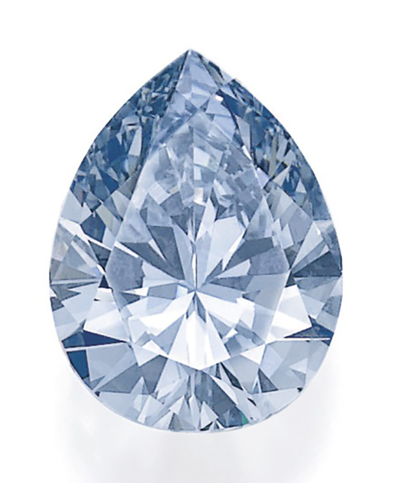 LOT 1856 - FANCY INTENSE BLUE DIAMOND RING, DIAMOND UNMOUNTED