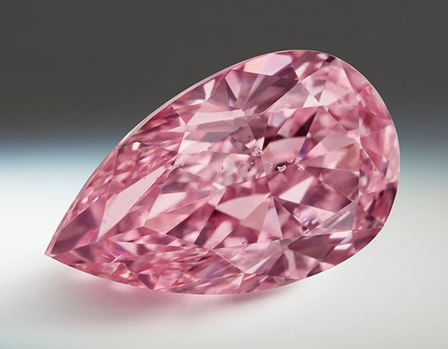 Lot 3 - Argyle Sakura - A 1.84-carat, pear-shaped, Fancy Vivid Purplish Pink diamond.