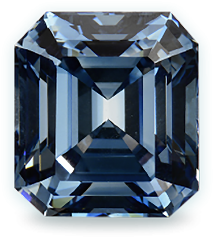 10.07 ct fancy deep blue SI-clarity emerald-cut lab-grown diamond