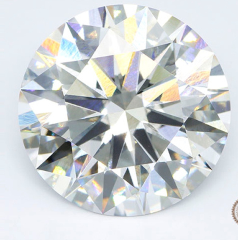 The 12.75-carat, Type IIa, F-color, VVS2-clarity, round brilliant-cut diamond