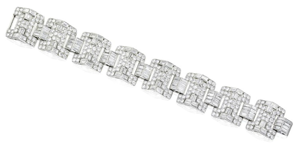Lot 16 - A Cartier Paris Diamond Bracelet