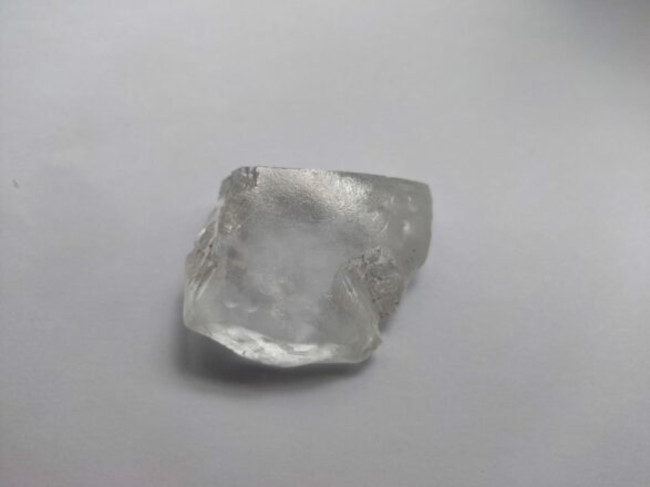 another view of the 299ct white diamond