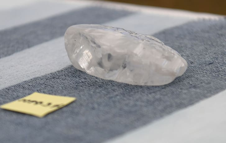 Another image of 1098 carat enormous gem quality rough diamond