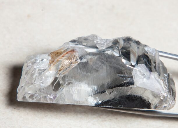 Another view of the 342.92 carat type2a white diamond