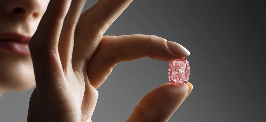 11.15-carat, cushion-shaped, fancy vivid, internally flawless Williamson pink star diamond pink.